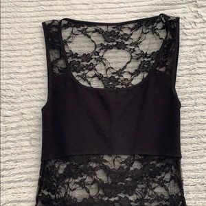 Black lace dress form fitting